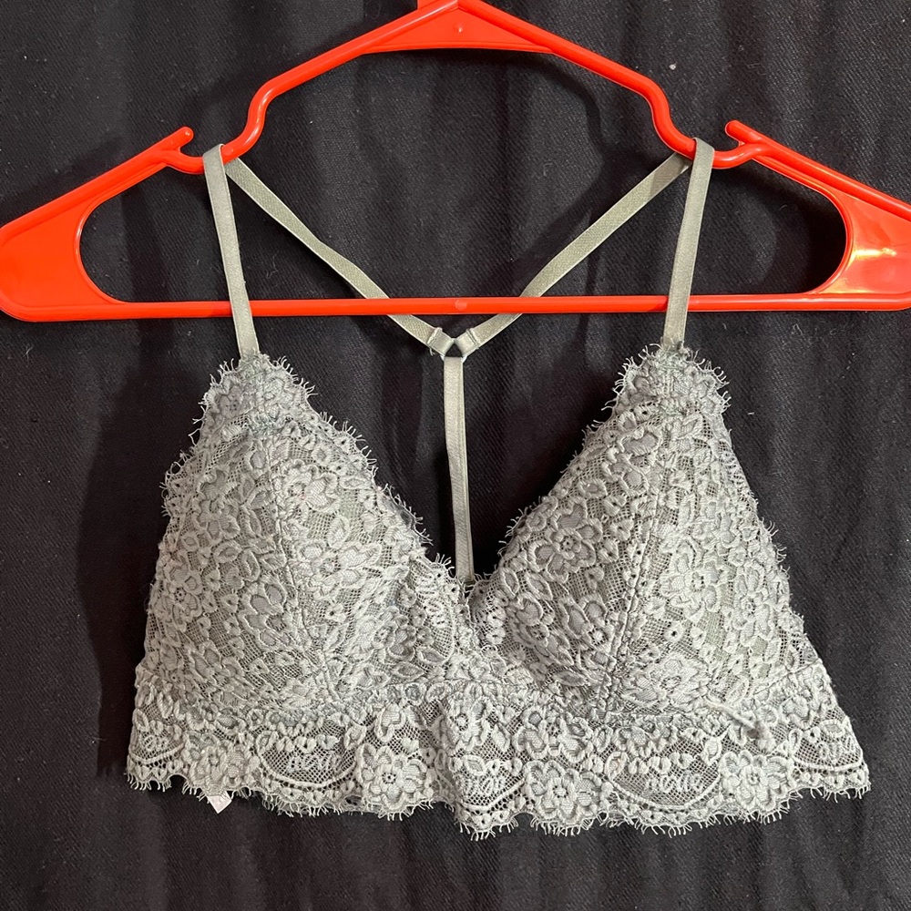 Deep sage green bralette from aerie